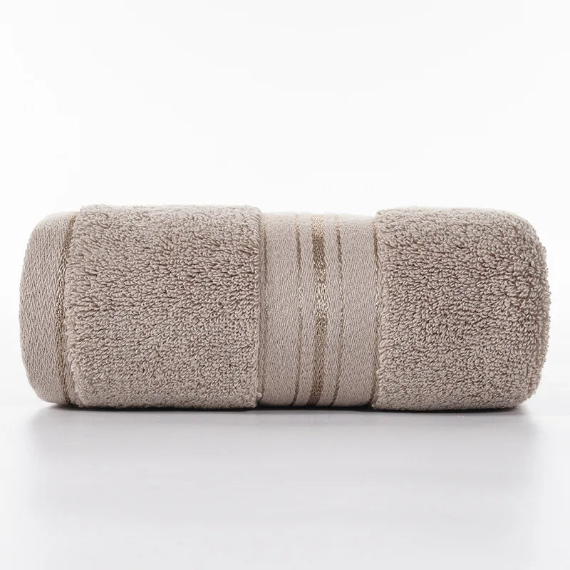 1 toalla facial de algodón 100%, suave y absorbente, de color liso azul o gris, para niños y adultos, para el hogar, hotel, baño, textil de 34*75cm