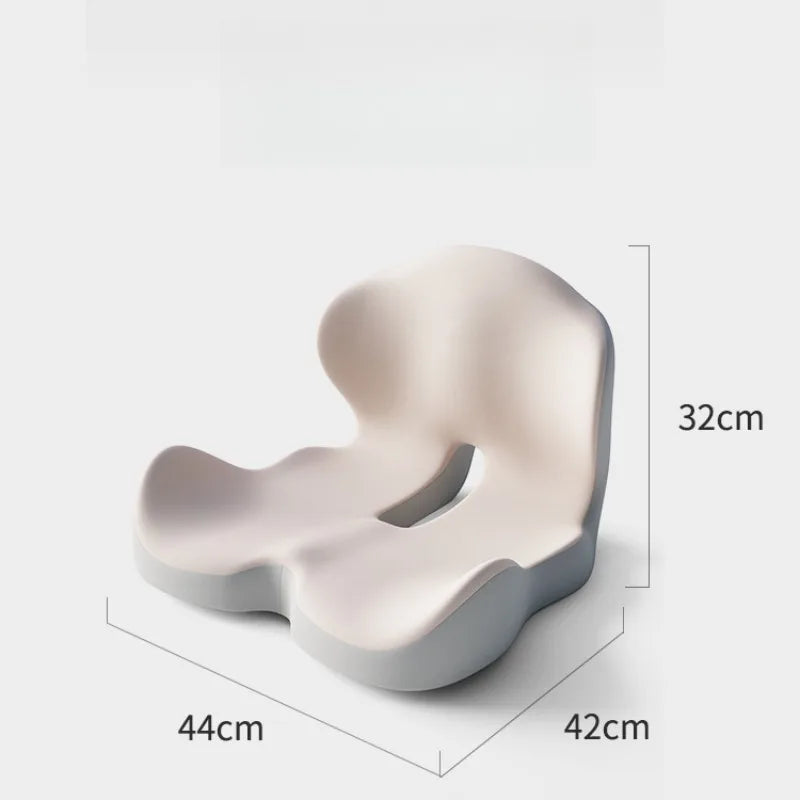 Cojín de espuma viscoelástica de una pieza para oficina, embellecedor de caderas, alivia la columna y con soporte lumbar.