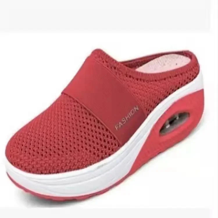 Zapatos de Caminar sin Cordones con Amortiguación para Mujer, Ortopédicos, Diabéticos, Mulas de Plataforma para Dama, Zapatillas Ligeras de Malla, Cuña, Deportivas Femeninas