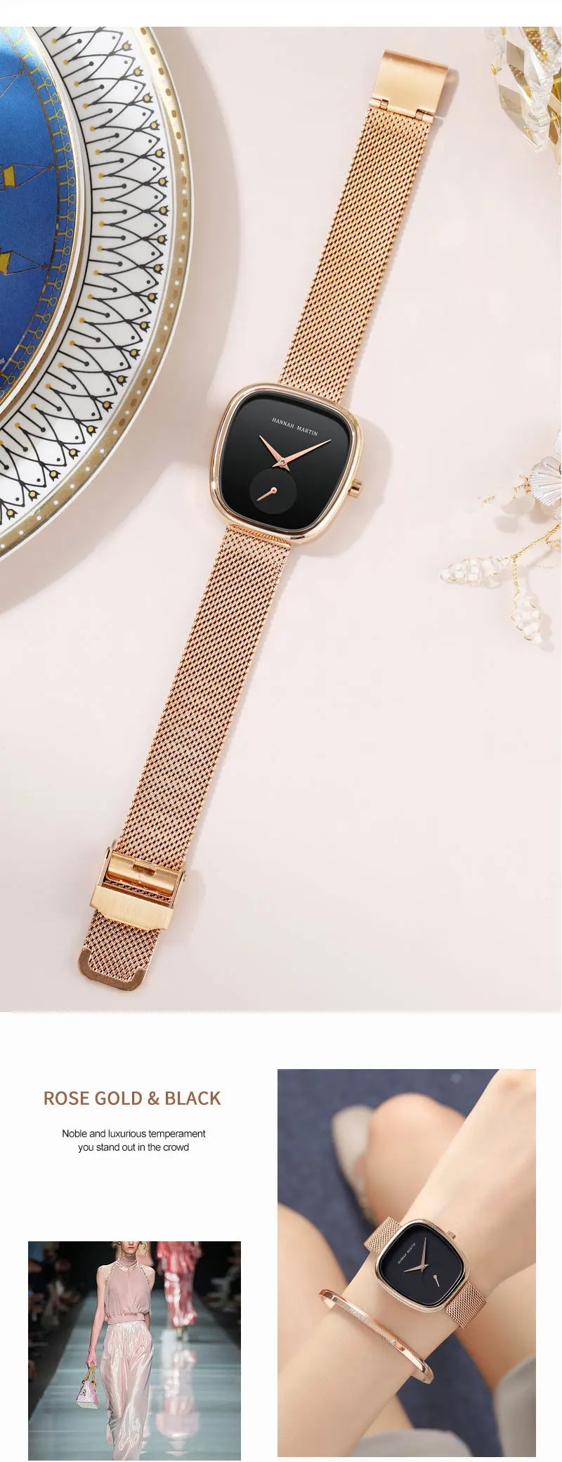 Reloj de pulsera para mujer de cuarzo, de marca superior, de moda de lujo, con movimiento japonés, diseño original, impermeable, con caja de regalo