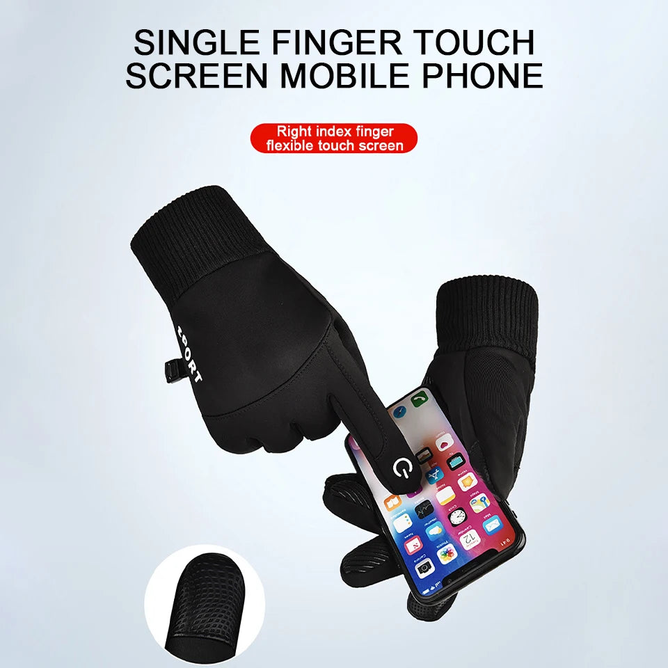 LOOGDEEL Guantes de esquí de invierno impermeables, antideslizantes, cálidos, para deportes al aire libre, correr, motocicleta, esquí, con pantalla táctil, de forro polar, unisex