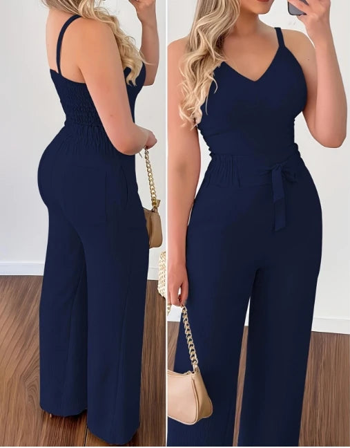 Conjuntos de dos piezas para mujer, trajes de verano 2024, top fruncido y pantalón casual de cintura alta, trajes de mujer con temperamento