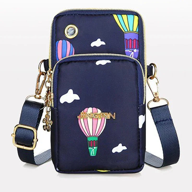 Bolso para teléfono móvil para mujer, bandolera, minibolsos de moda, monedero para mamá, para colgar en el cuello, funda para correr, bolso de hombro, cartera de 3 capas