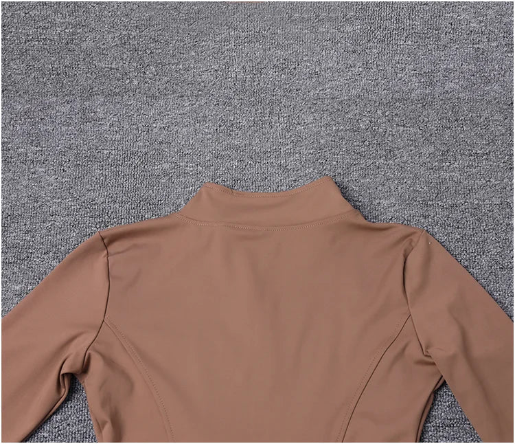 Chaqueta deportiva para mujer, camisa de manga larga, abrigo para hacer ejercicio, ropa de gimnasio, ropa deportiva para yoga