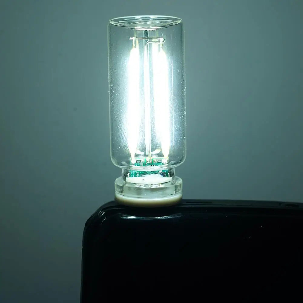 Decora herramientas USB táctil Control noche LED Luz Ambiente Lámpara incandescente Filamento LED Bombilla Decoración de dormitorio DIY