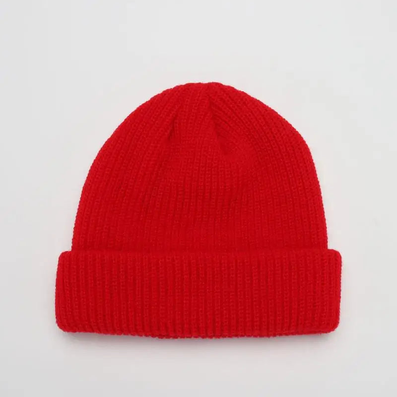 Gorros de invierno cálidos, casuales, de punto corto, estilo Hip Hop, gorro de calavera de punto elástico unisex para adultos, hombres y mujeres