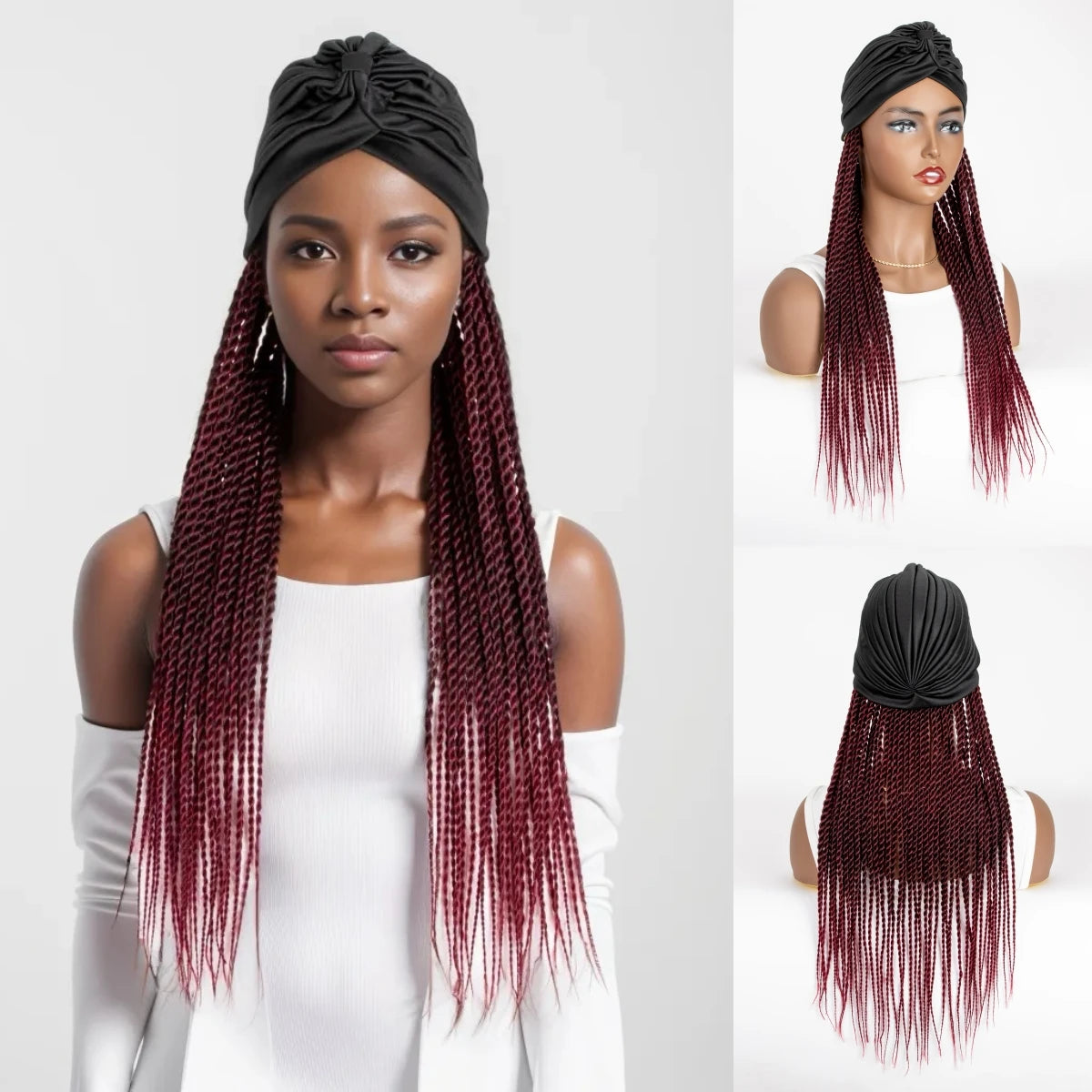 Perrque bandeau torsadé ombré