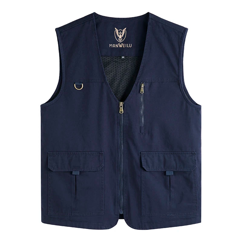 Summer Men's Lightweight Vests Outdoor Leisure Work Safari Fishing Travel Photo Hiking Waistcoats Mens Breathable Work Vests 8XL