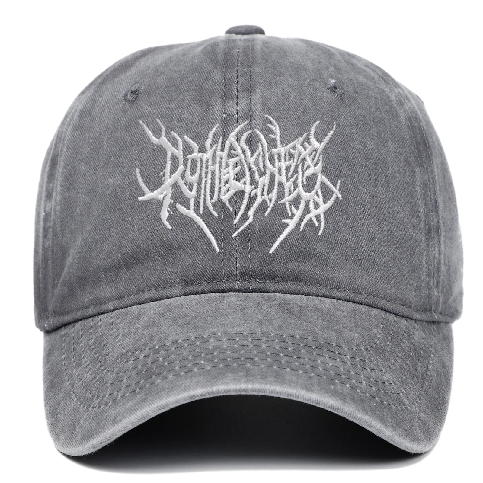 Casquette de baseball tendance brodée de style rock avec logo unique