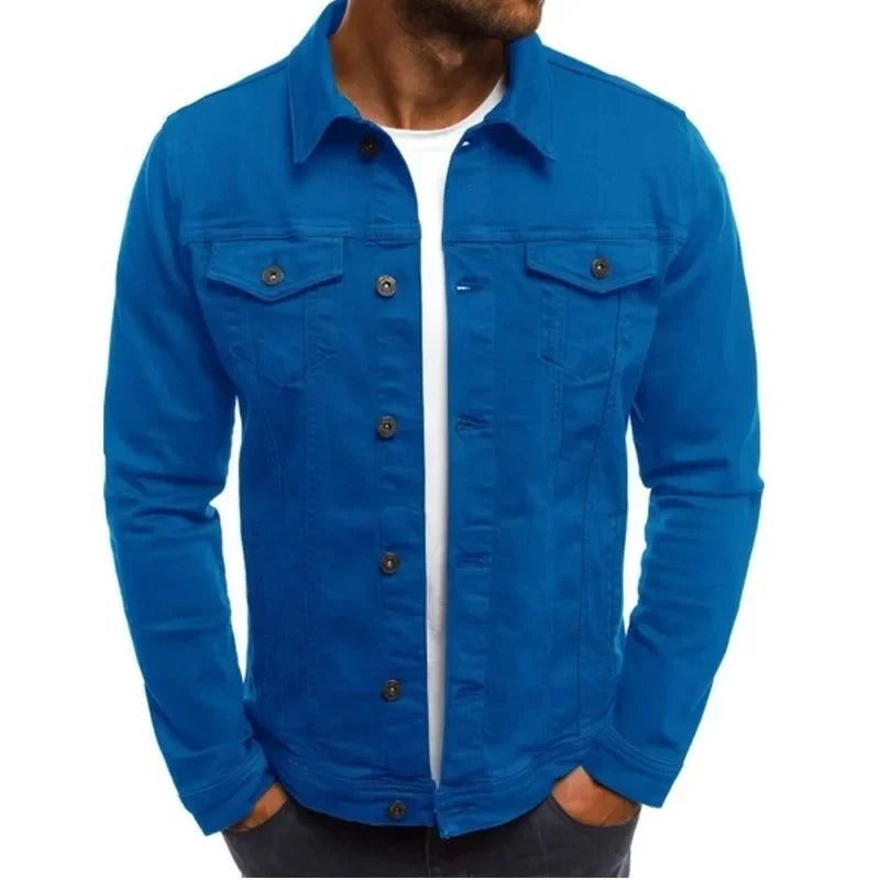 Chaquetas vaqueras de hip-hop para hombre, ropa de calle informal, de algodón, clásicas, ajustadas, abrigo vaquero para hombre, ropa de marca, chaqueta vaquera, ropa para hombre