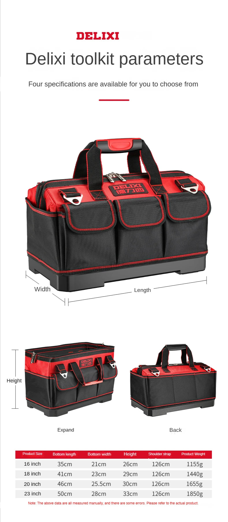 Bolsa de herramientas profesional, organizador de almacenamiento resistente para garaje, mochila de electricista, bolsa de herramientas, bolsas de ferretería