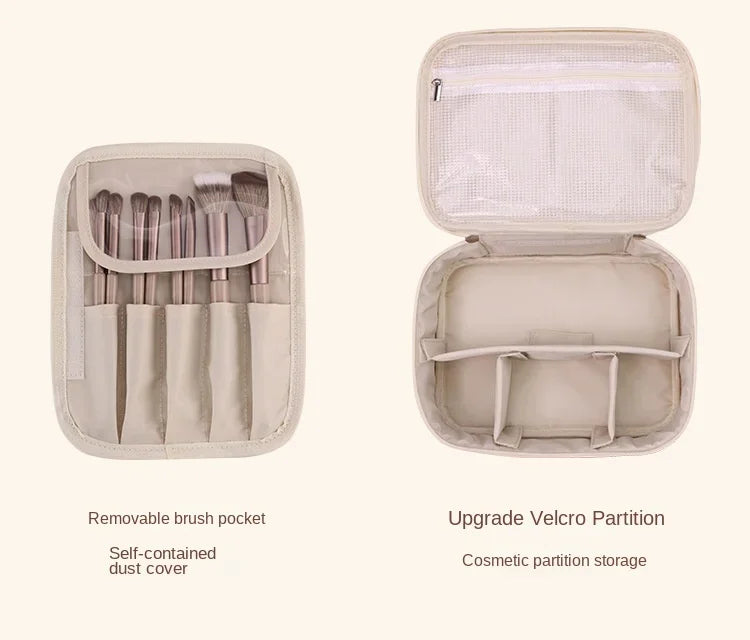 Nuevo neceser de cosméticos para mujer, bolso portátil, bolsa de almacenamiento de gran capacidad, neceser de lujo, organizador de viaje, esenciales, neceser de aseo