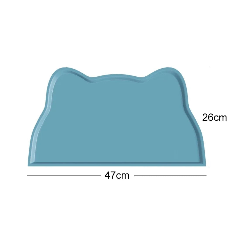 Set de table pour animaux de compagnie, tapis d'alimentation pour chats et chiens, étanche, anti-fuite, avec tapis en silicone antidérapant et facile à nettoyer