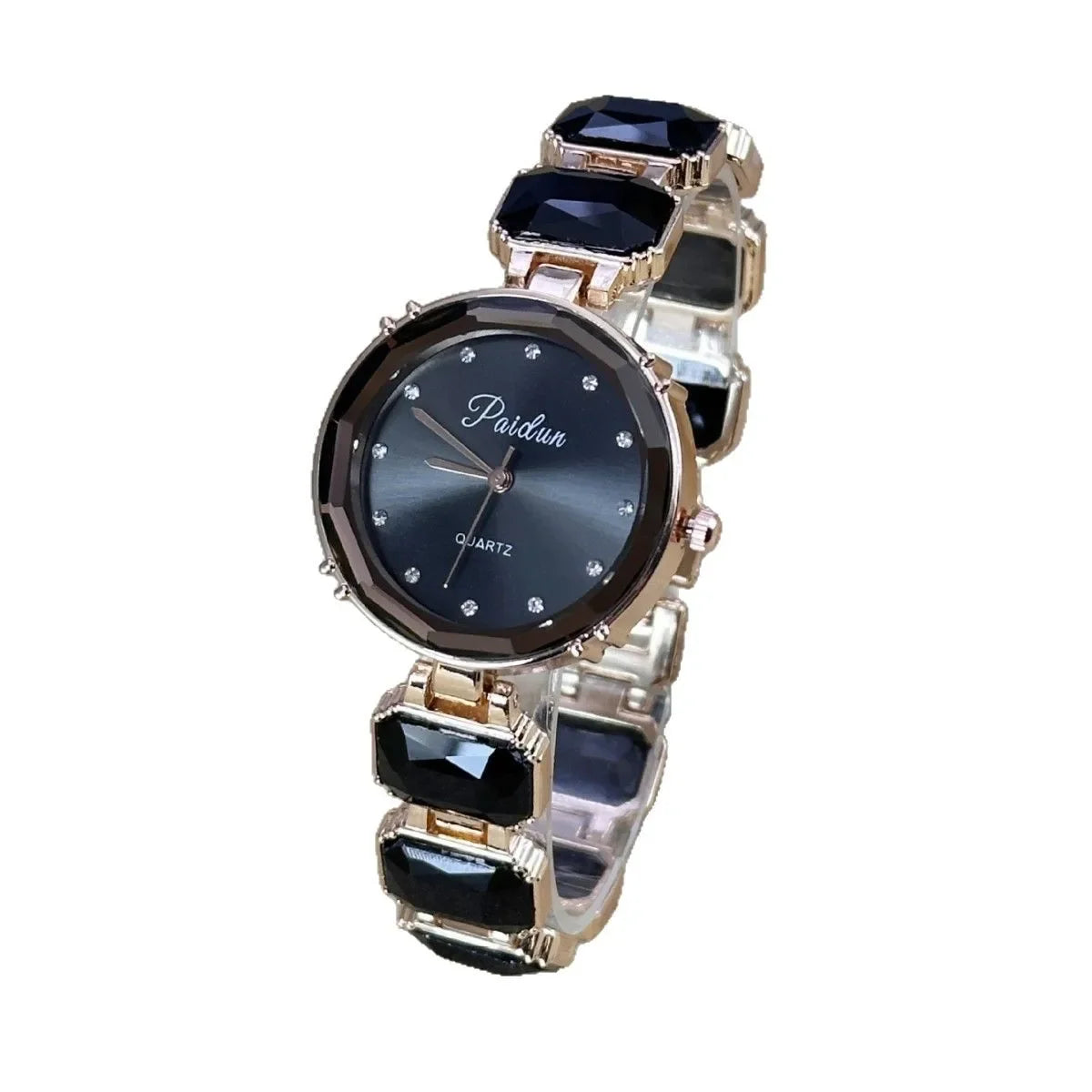 Relojes de pulsera con diamantes grandes, nuevos relojes de cuarzo con esfera redonda para mujer, relojes de lujo para niñas, Dropshipping Reloj Regalos
