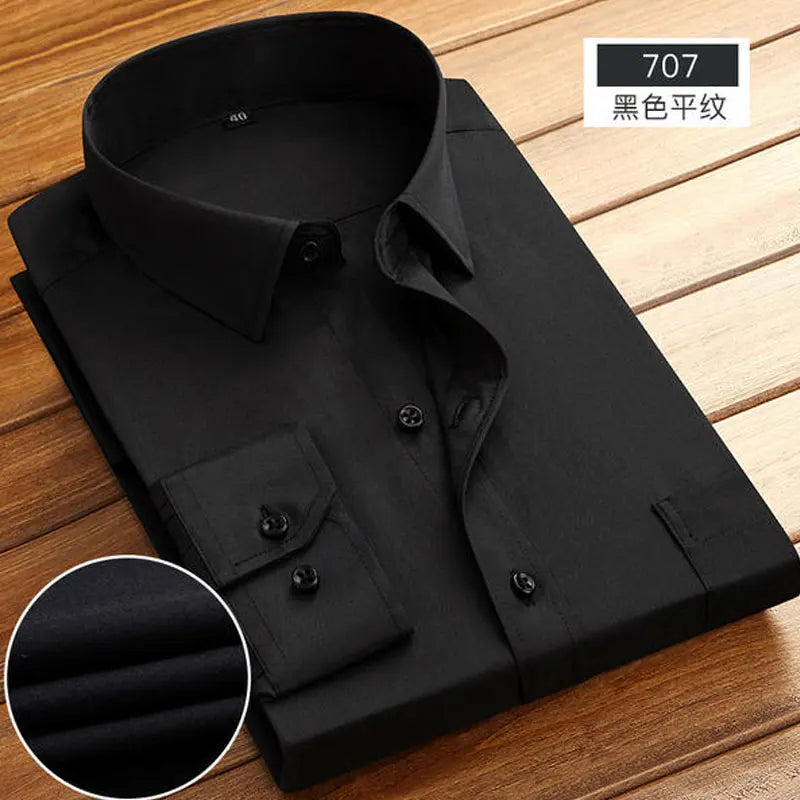 Camisa de manga larga para hombre primavera verano negocios casual algodón sin planchado alta calidad transpirable moda rayas nuevo