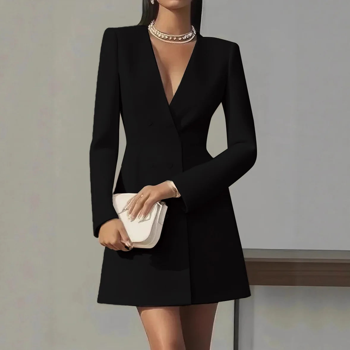 Double-Breasted Blazer Dress