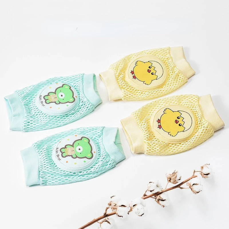 Rodilleras de bebé de 2 piezas, protección anticaída para gatear para niños pequeños, finas de verano, rótula de malla, rodillera protectora, seguridad para bebés