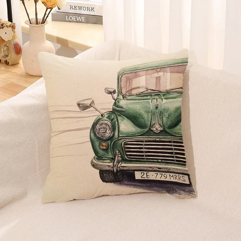 Cushion Cover Watercolor Car Pillow Room Decor Case