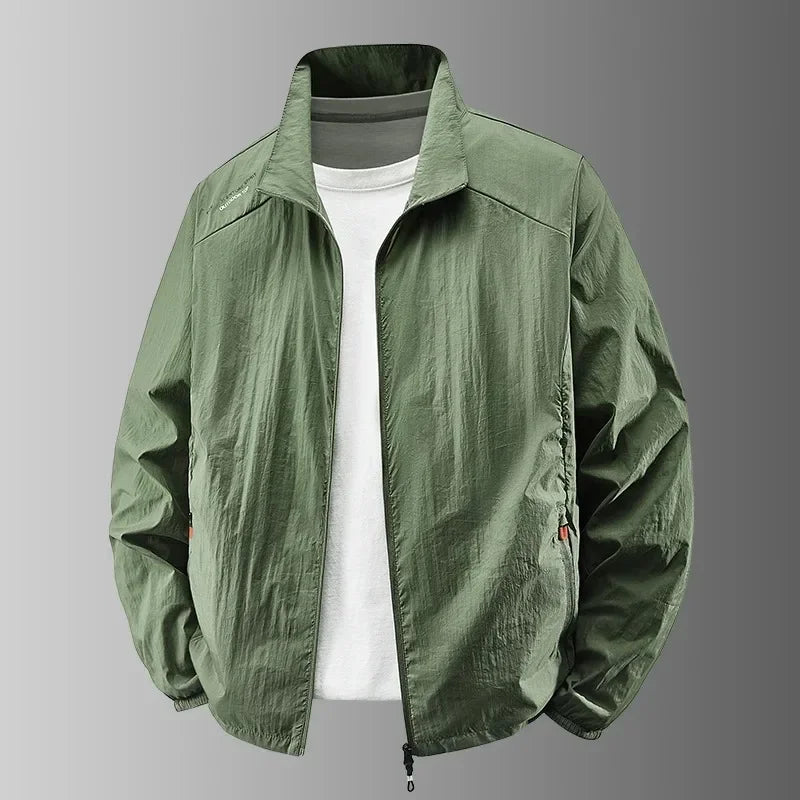 Chaquetas de Verano para Hombre Cortavientos Abrigos Masculinos Ropa Protectora Solar Chaqueta para Viajes y Camping Ciclismo Ultrafino Pesca Senderismo