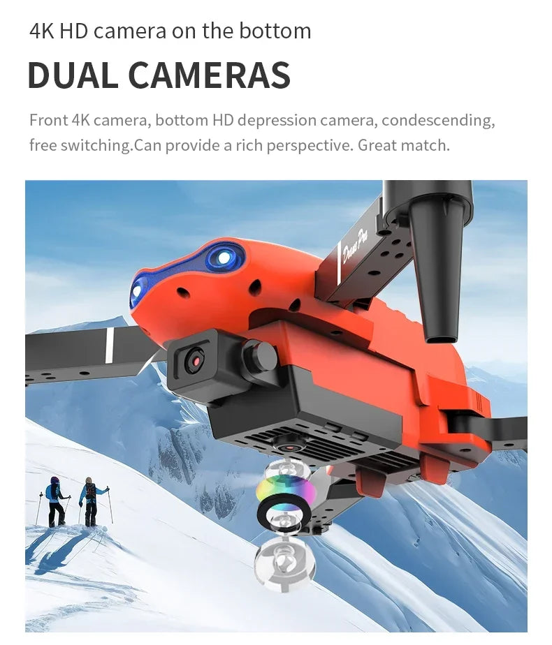 Dron RC 2024 E99Pro profesional 4K con cámara HD gran angular de 1080P, helicóptero plegable, WIFI FPV, función de mantenimiento de altura, juguete de regalo