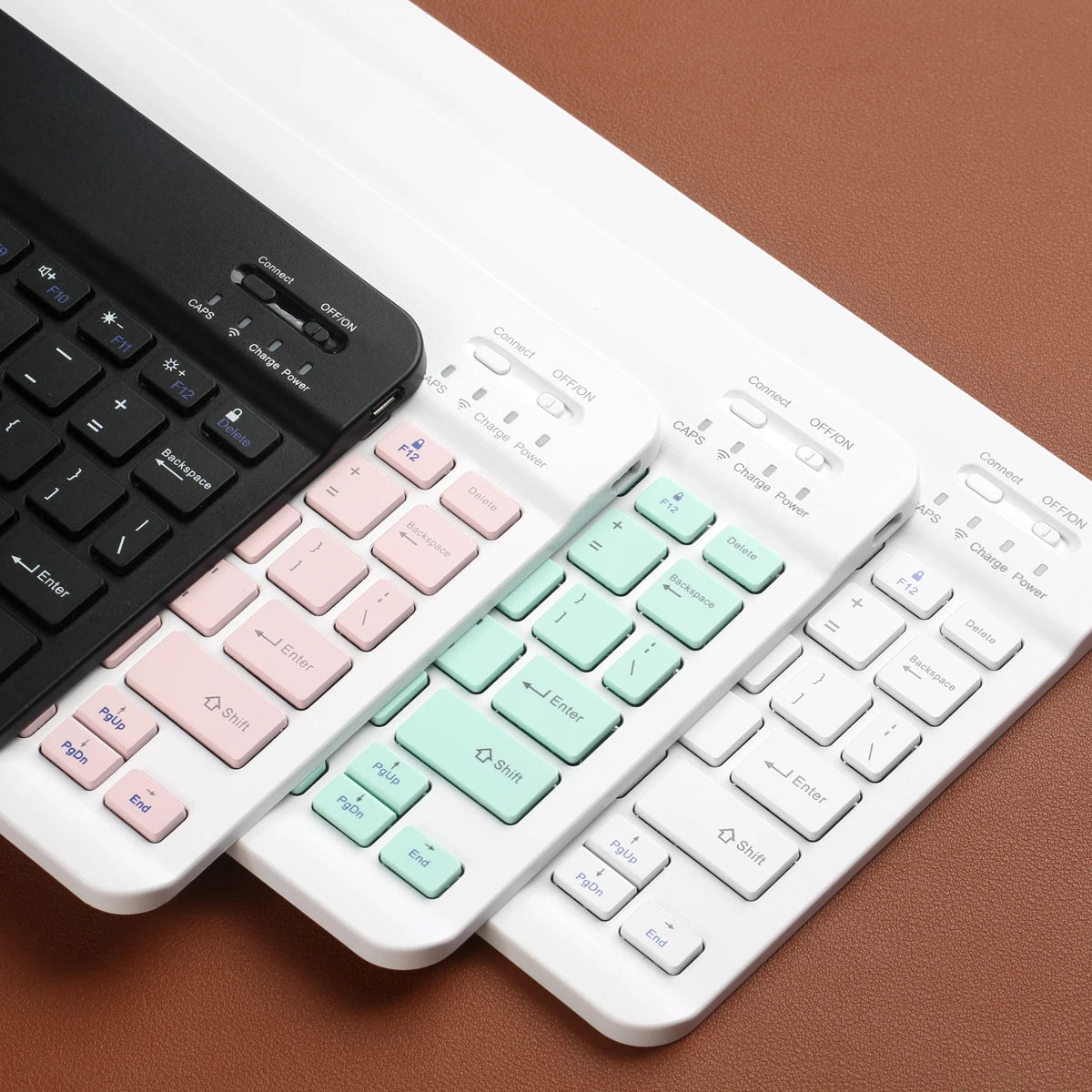 Trådløst tastatur Bluetooth-kompatibelt tastatur for Android IOS Windows Mini 78-tasters spilltastatur for PC iPad nettbretttastatur