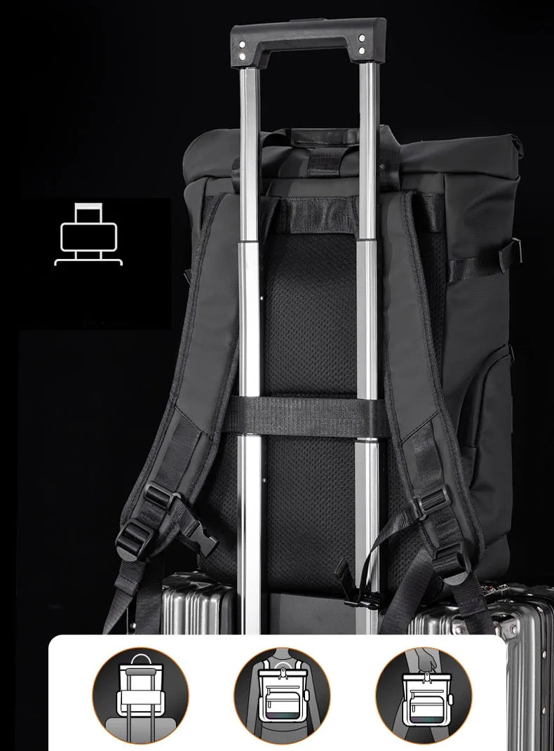 Men's Travel Camping Bag 15.6inch Laptop Computer Backpack Outdoor Waterproof Hiking School College Business Trekking Rucksack