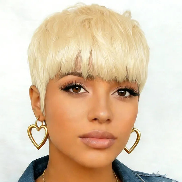 Perruque Pixie Blonde 150%
