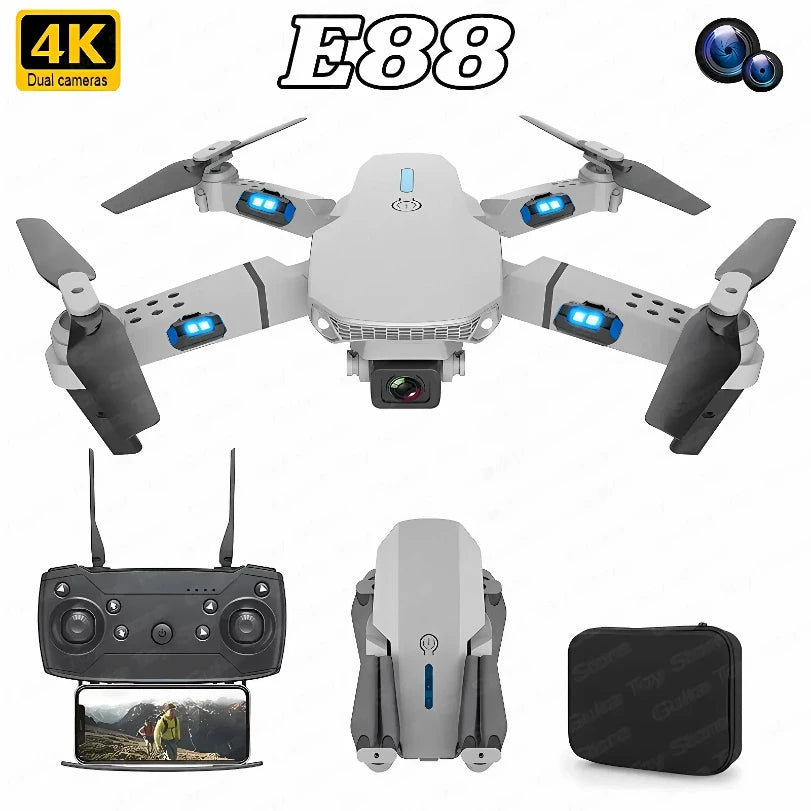 E88 WIFI FPV Foldable Drone – Wide-Angle HD Camera & Height Hold