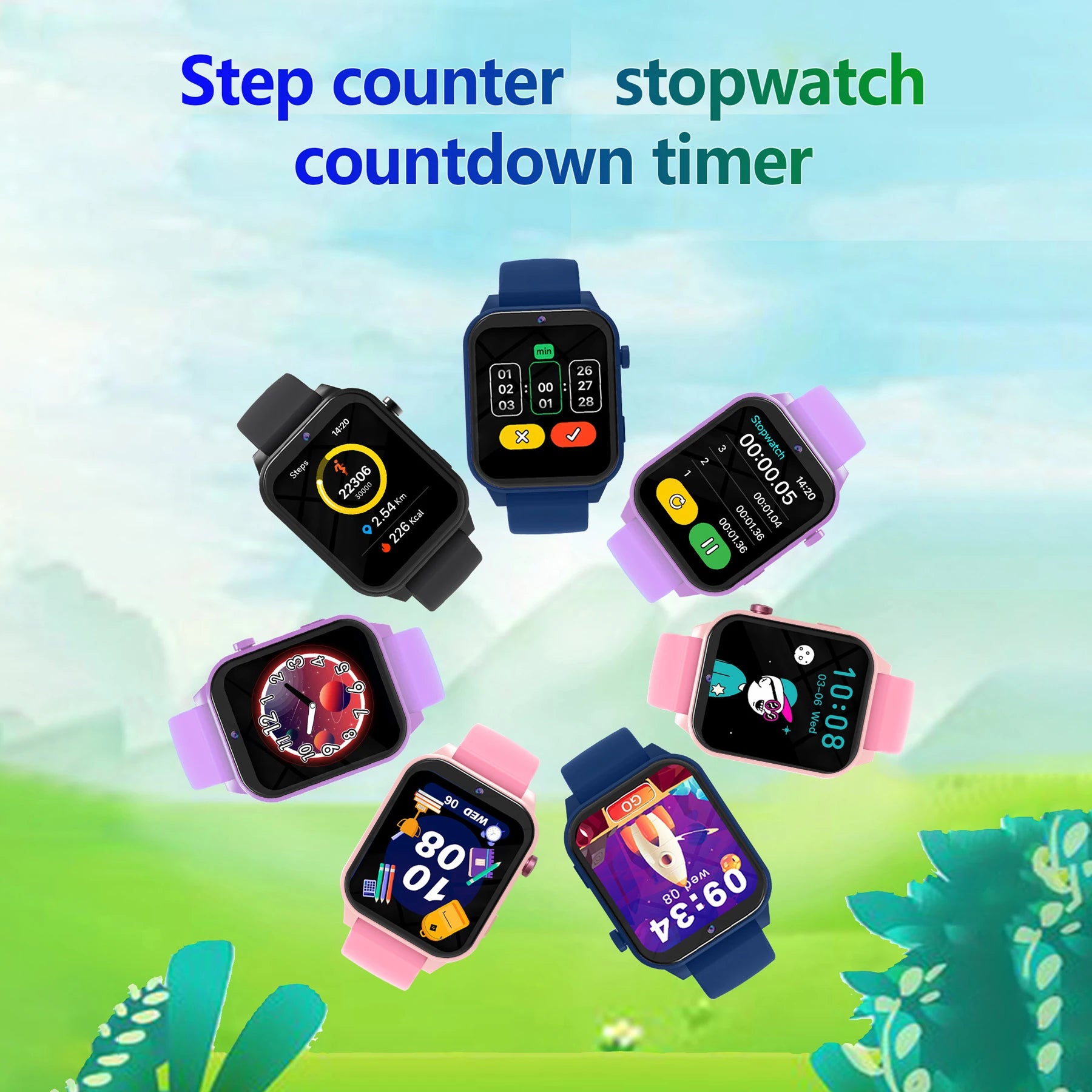 Montre connectée pour enfants, 18 jeux, étanche, lampe torche, télécommande, photographie, cadeau de vacances et d'anniversaire pour garçons et filles