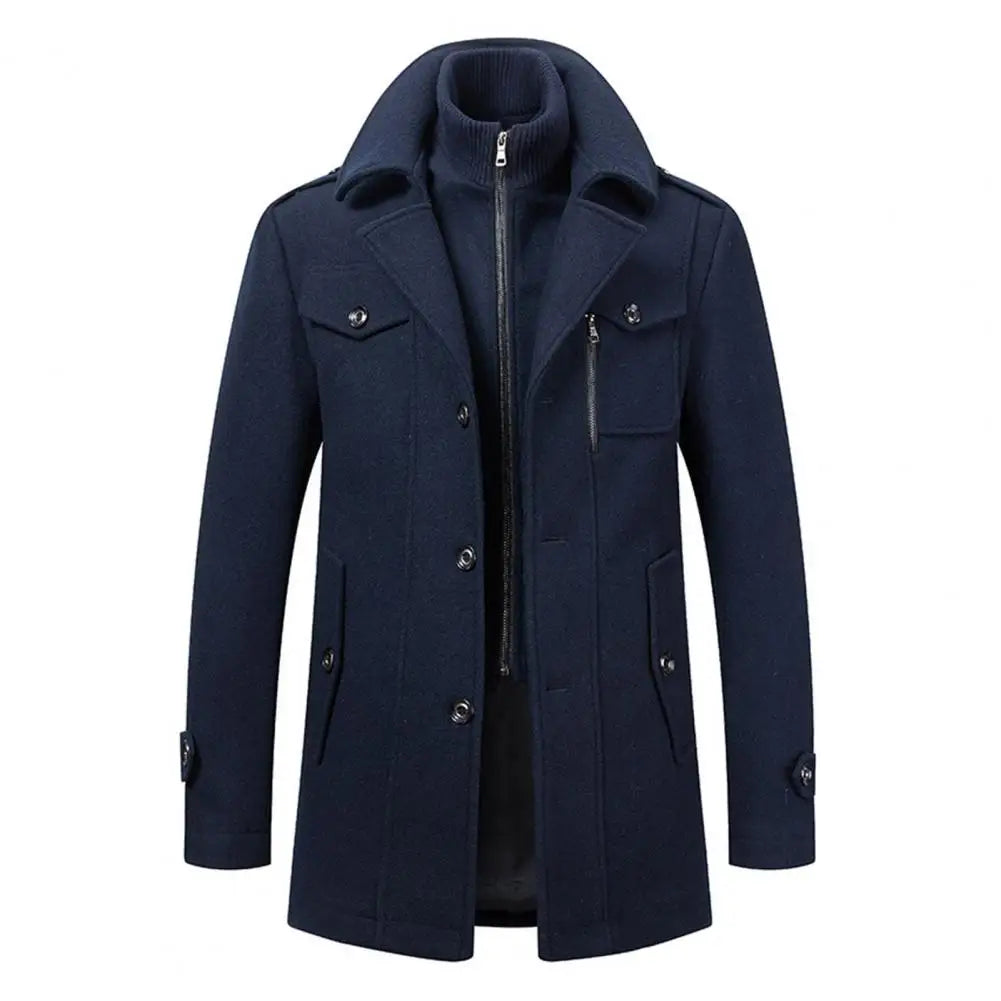 Men’s Wool Stand-Collar Coat