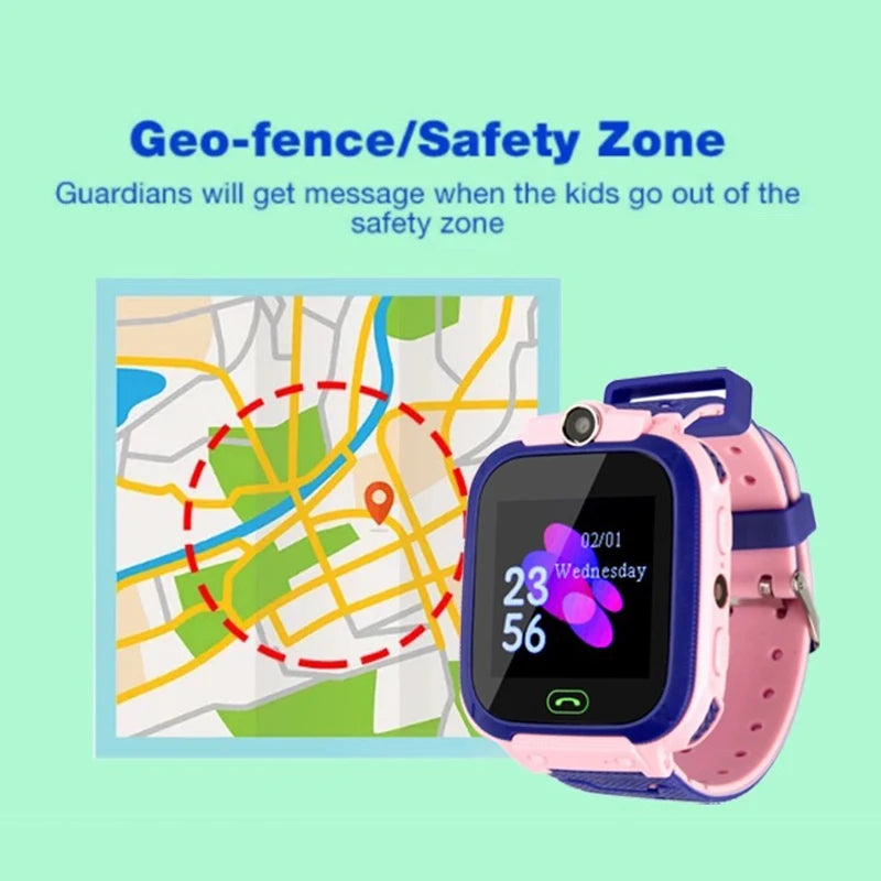 Reloj Inteligente para Niños - Localización, Cámara, Vídeo, Música, Juegos, Alarma, Calculadora