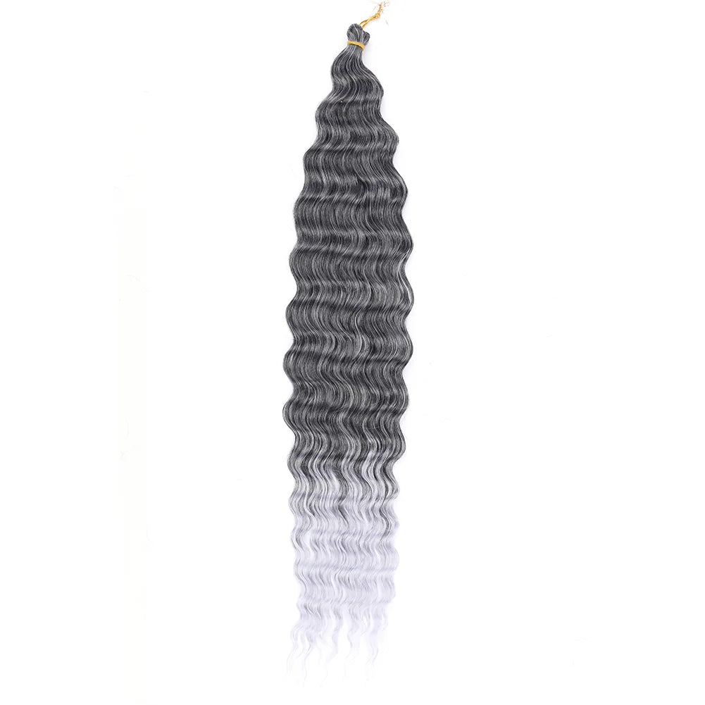 Cheveux au crochet Deep Wave, Tresse synthétique Passion Twist, Extension de cheveux bouclés afro, Tresse Water Wave Deep Twist, Cheveux Ocean Wave