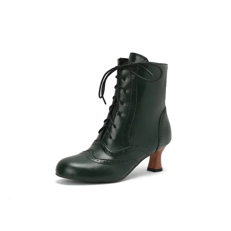Botines de Moda Nuevos para Mujer Botines Cortos de Cuero de Alta Calidad para Mujer Zapatos Ligeros de Tacón Alto para Mujer Botas de Mujer