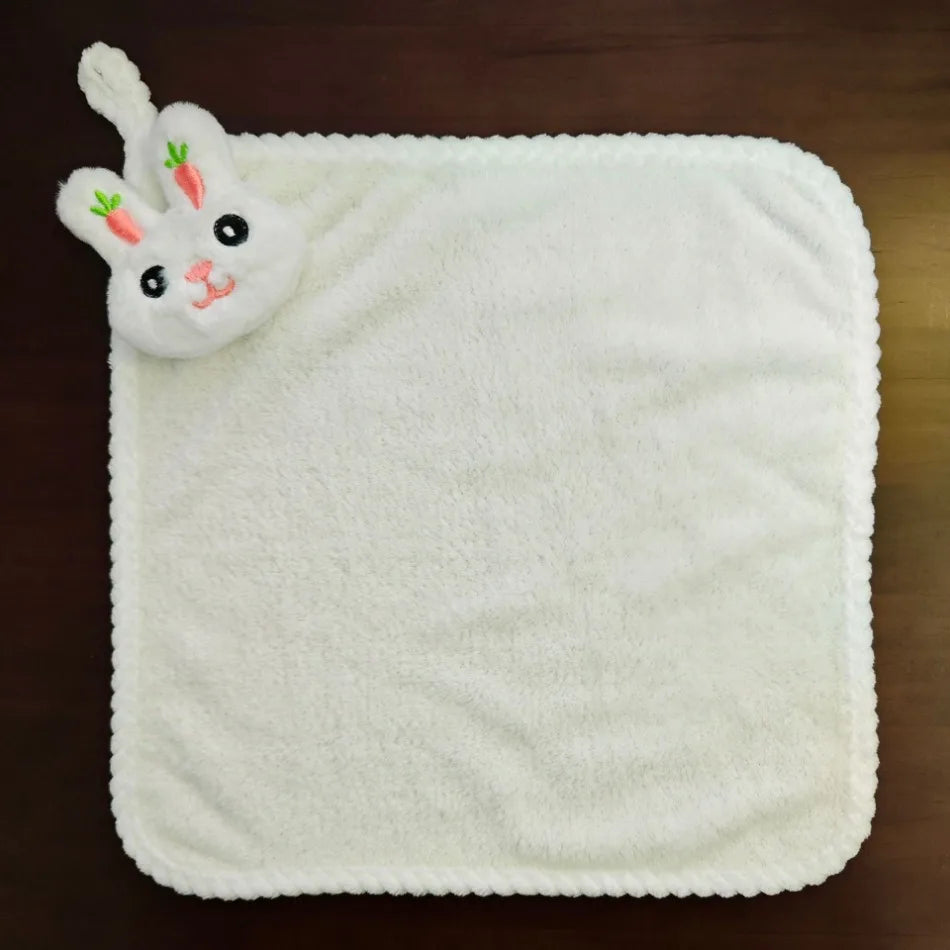 Serviette à main suspendue en polaire corail épaisse et absorbante, motif dessin animé, cadeau