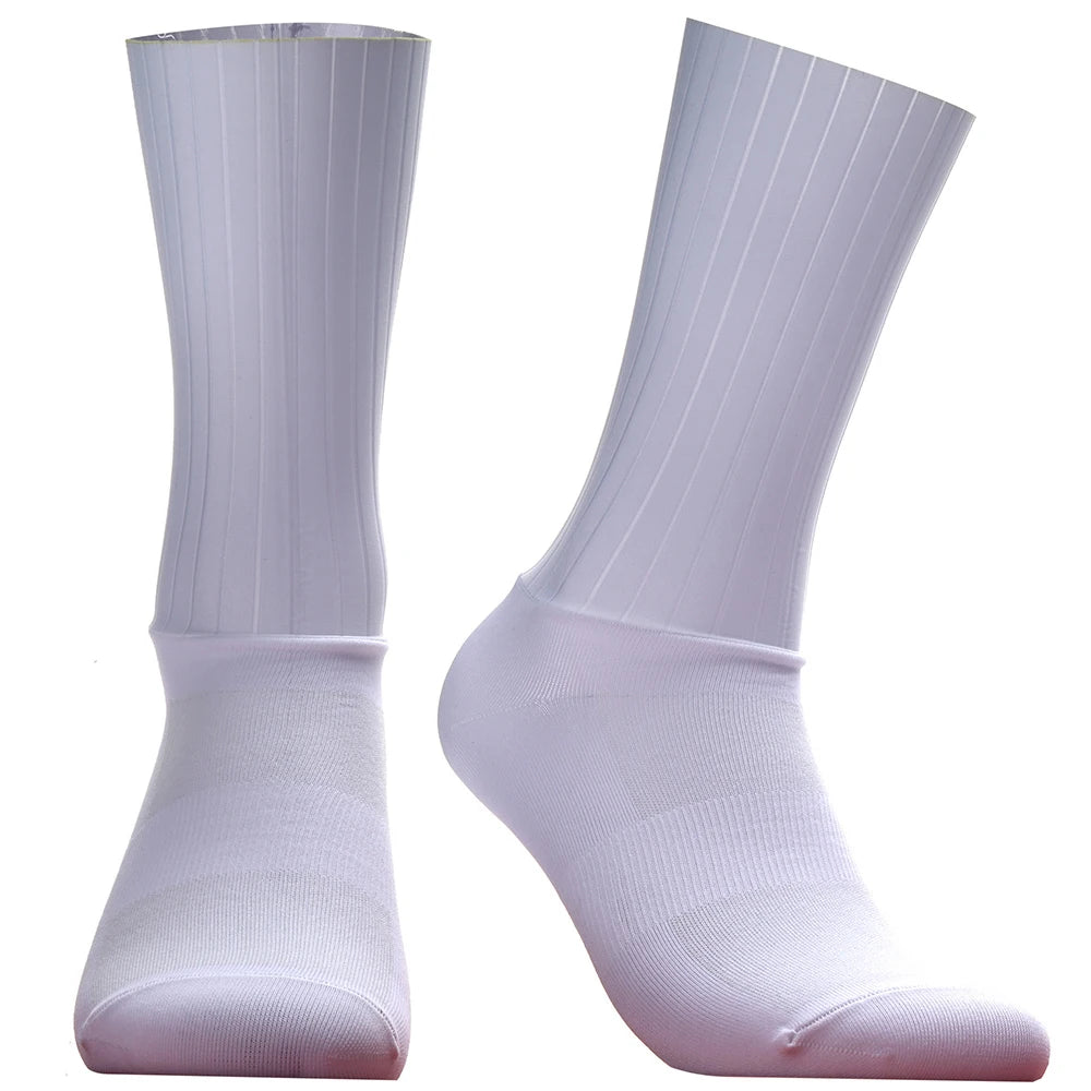 Calcetines de Ciclismo Antideslizantes con Silicona Whiteline para Verano 2024 Calcetines Aero para Hombre Calcetines Deportivos de Ciclismo para Correr Calcetines de Bicicleta Calcetines Ciclismo