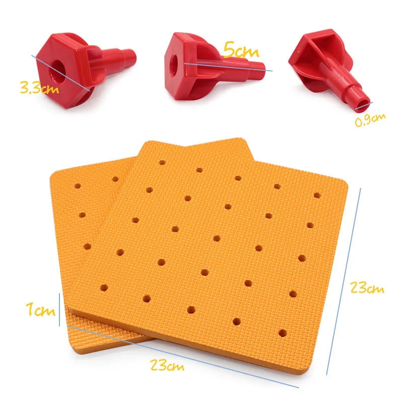 Juguetes Montessori para niños: Bloques apilables, juego de mesa de construcción de bloques de partículas grandes para educación temprana