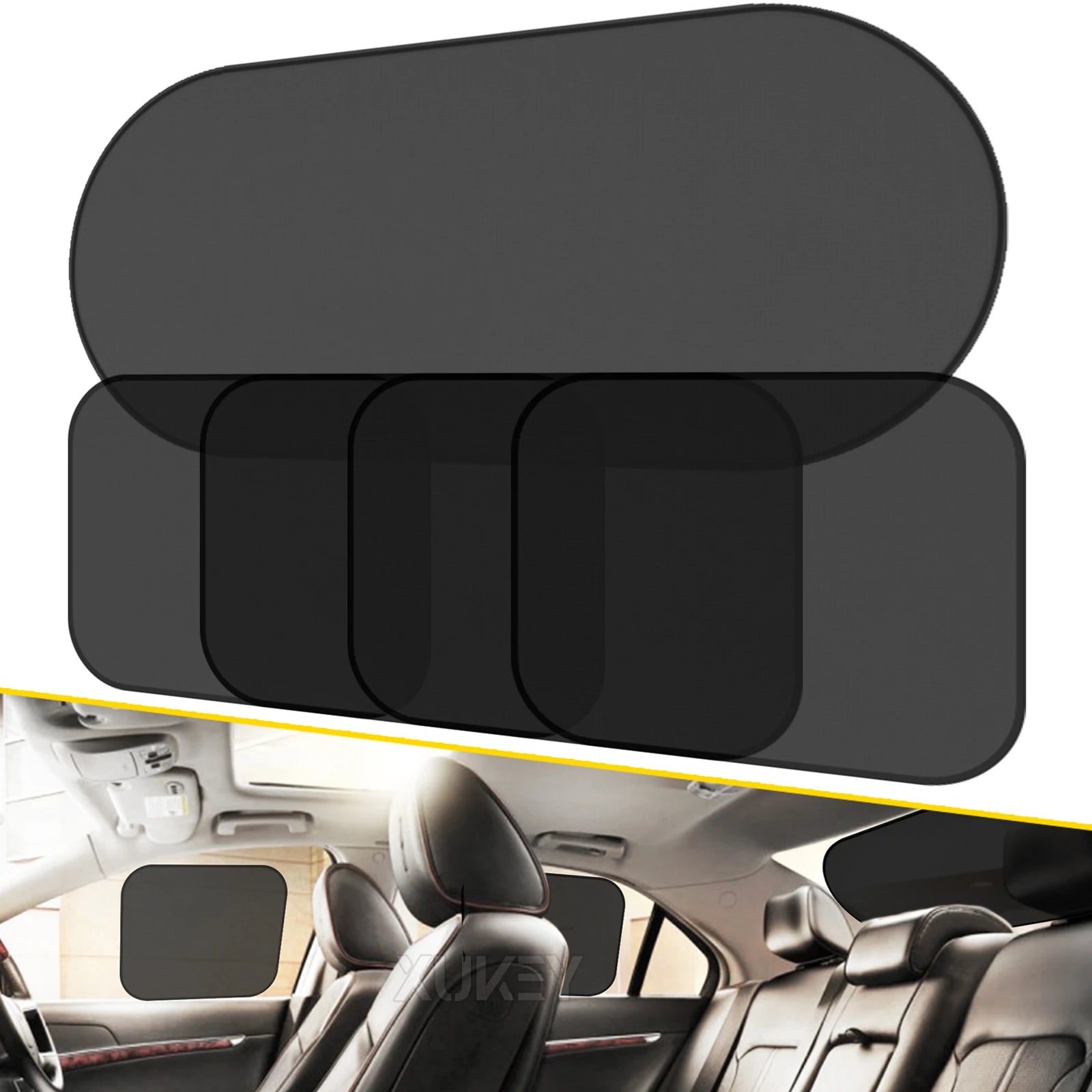 Car Sun Shades Side Rear Window Auto Sunshade Blocks Kids Pet Back Seat Sun UV Glare Heat Protector Car Trunk RV Travel Supplies
