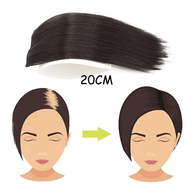 AZQUEEN Almohadillas de cabello sintético invisibles sin costuras con clip de una pieza para aumentar el volumen del cabello, extensiones de cabello, cubrepelo superior lateral