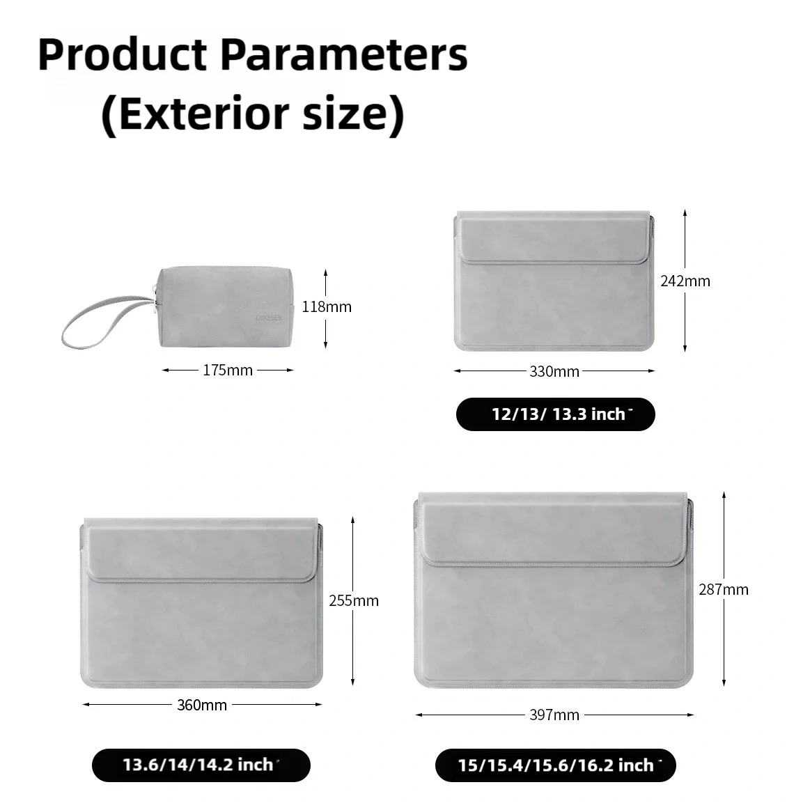 Housse pour ordinateur portable 13, 14, 15, 15,6 pouces, compatible avec Huawei, HP, Dell, MacBook Air Pro 13, 13,6 pouces, M4, pour hommes et femmes