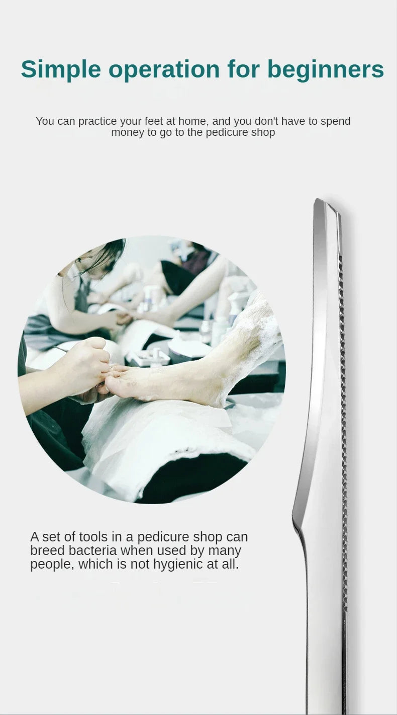 Manikyr Pedikyrverktøy Tåneglbarbermaskin Føtter Pedikyrknivsett Fothårfil Fjerner Død Hud Fotpleieverktøy