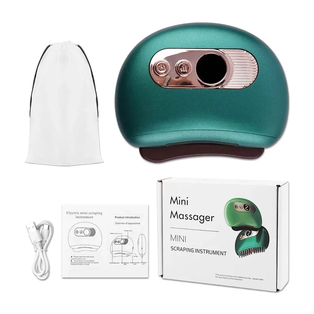 Masajeador Guasha Eléctrico Corporal Raspado Calentamiento Vibración Músculo Guasha Facial Cuello Ojos Cuchillo de Masaje Piedra Gua Sha Raspador Gouache