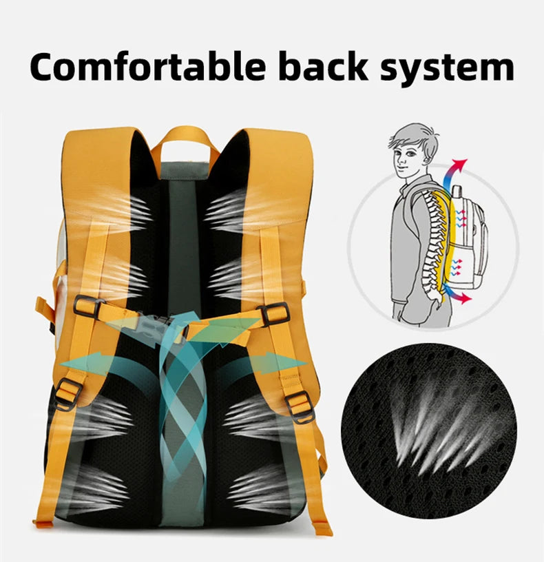 Sac à dos de randonnée léger pour voyage, camping, escalade, grand format, pour ordinateur portable, week-end, sport, école