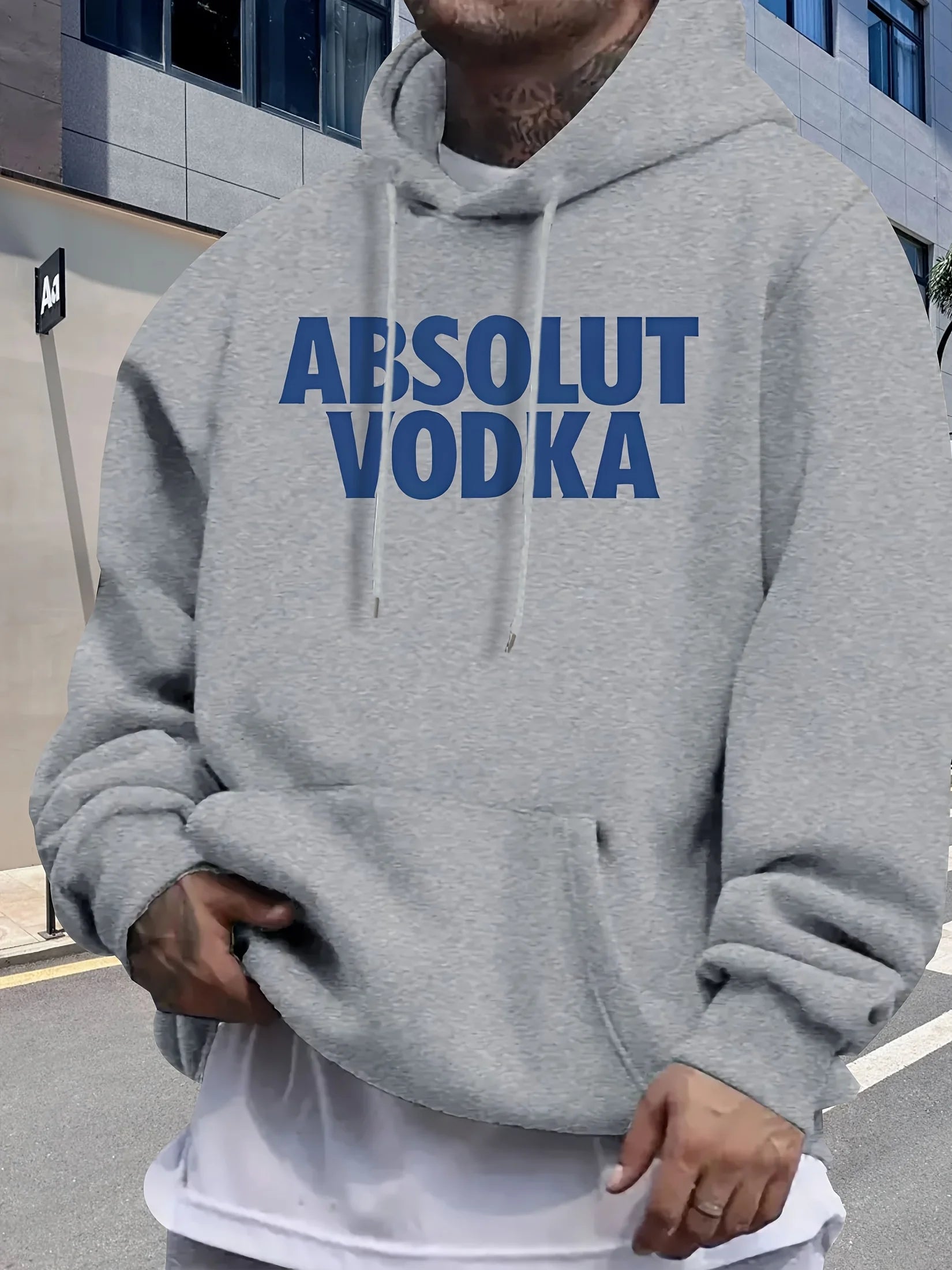 Men's Casual Hooded Sweatshirt - Regular Fit, All-Season Comfort for Men 18-40 Years, Allseason Sweatshirt, Drawstring Hoodie