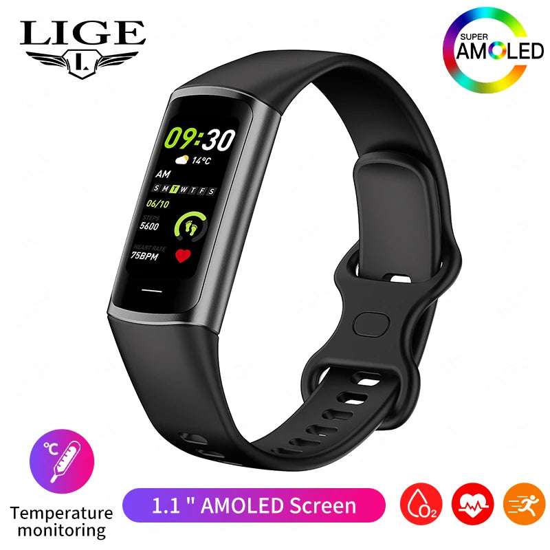 Pulsera inteligente deportiva rastreador de actividad para hombre y mujer banda impermeable conectado al teléfono rastreador de hombres reloj inteligente para Android iOS