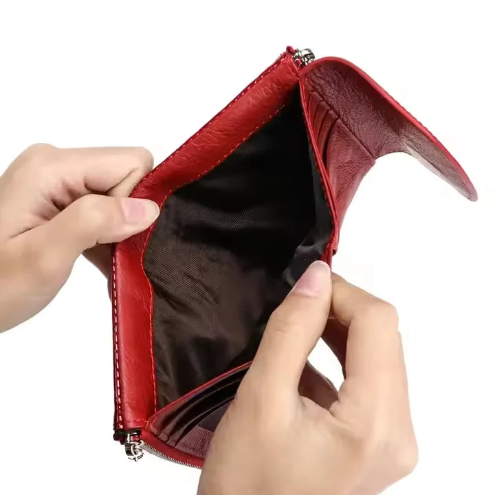 Cartera de lujo para mujer de cuero charol, estilo euro-americano, monedero, cartera de diseñador de piel de vaca con patrón de cocodrilo, compacta y de alta calidad.