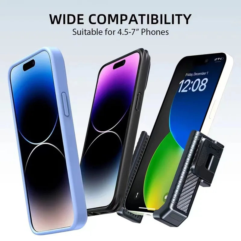 Support de téléphone portable pour vélo et moto, clip de fixation pour guidon, support GPS antichoc pour téléphones de 4,5 à 7 pouces