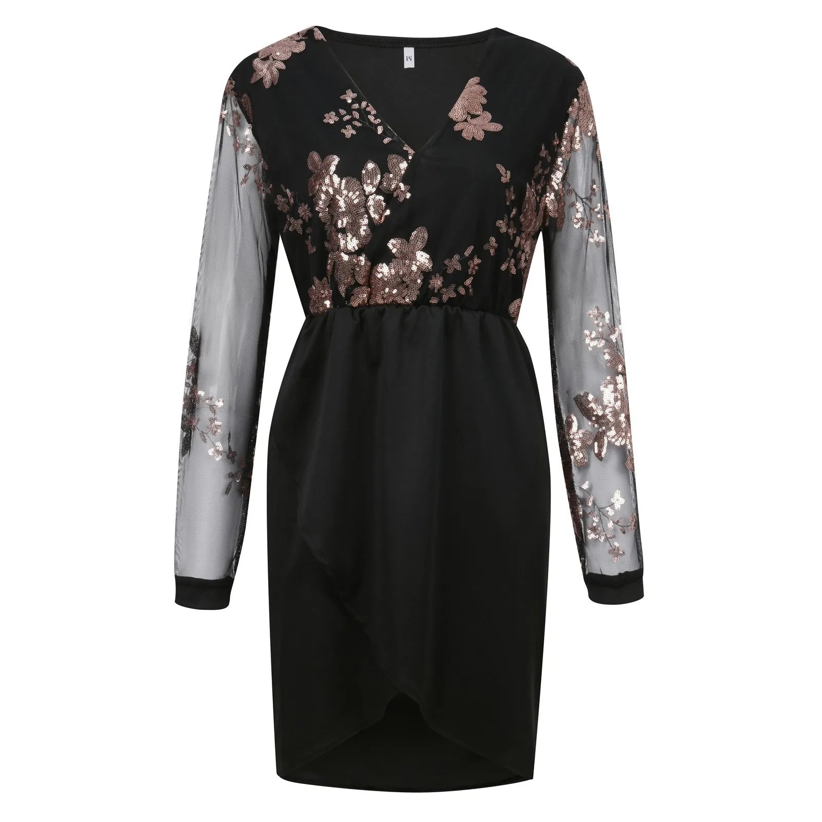 Vestido de mujer, moda sexy, temperamento, para ir al trabajo, falda corta con pecho envuelto, de color sólido, estampada, de cintura media, ropa de mujer