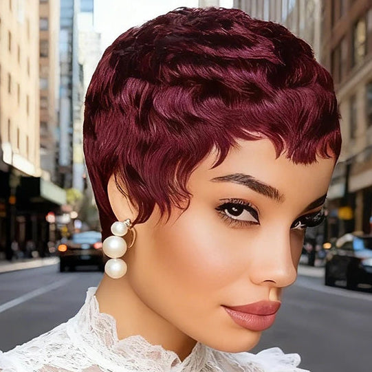 Perruque pixie colorée
