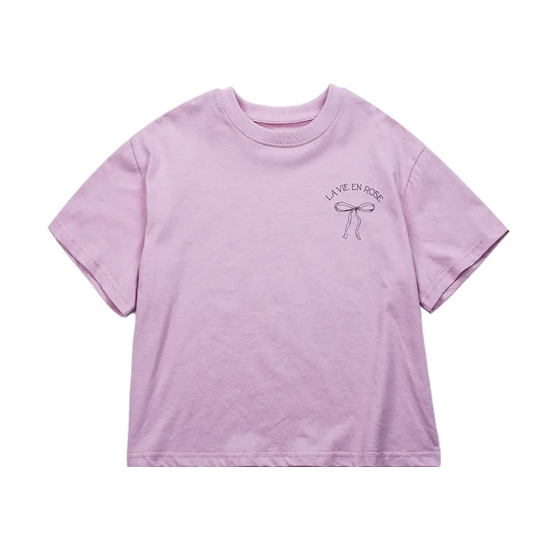 Ropa Infantil Niña Niños Camiseta de Manga Corta Ropa de Niña Verano Tops Ropa de Niños Ropa de Niño Ropa De Niña Ropa De Niño