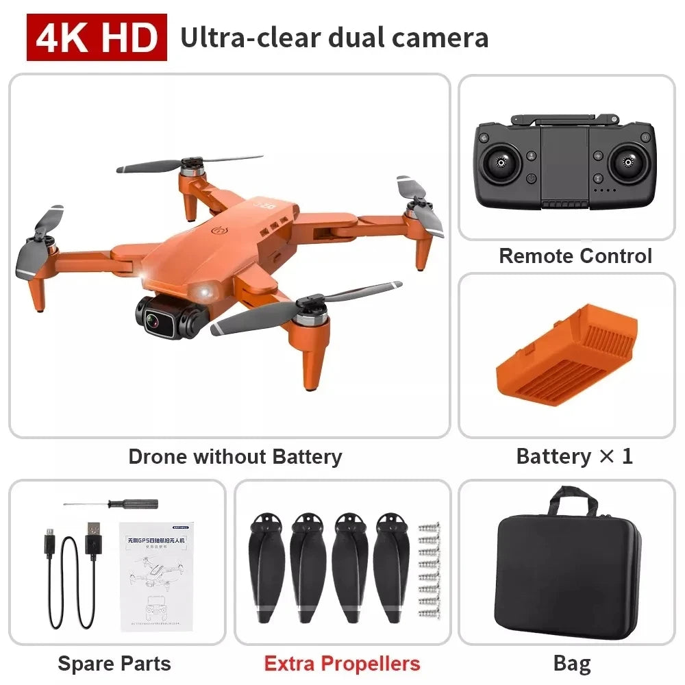 Dron L900 Pro 4K Profesional 5G GPS HD Doble Cámara Fotografía Plegable Sin Escobillas Quadcopter Distancia RC 1.2KM Drones Juguetes